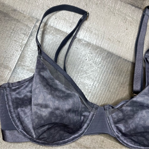 Soma Unbelievable Fit Perfect Coverage Bra 34C Gray Leopard Print - Picture 6 of 14